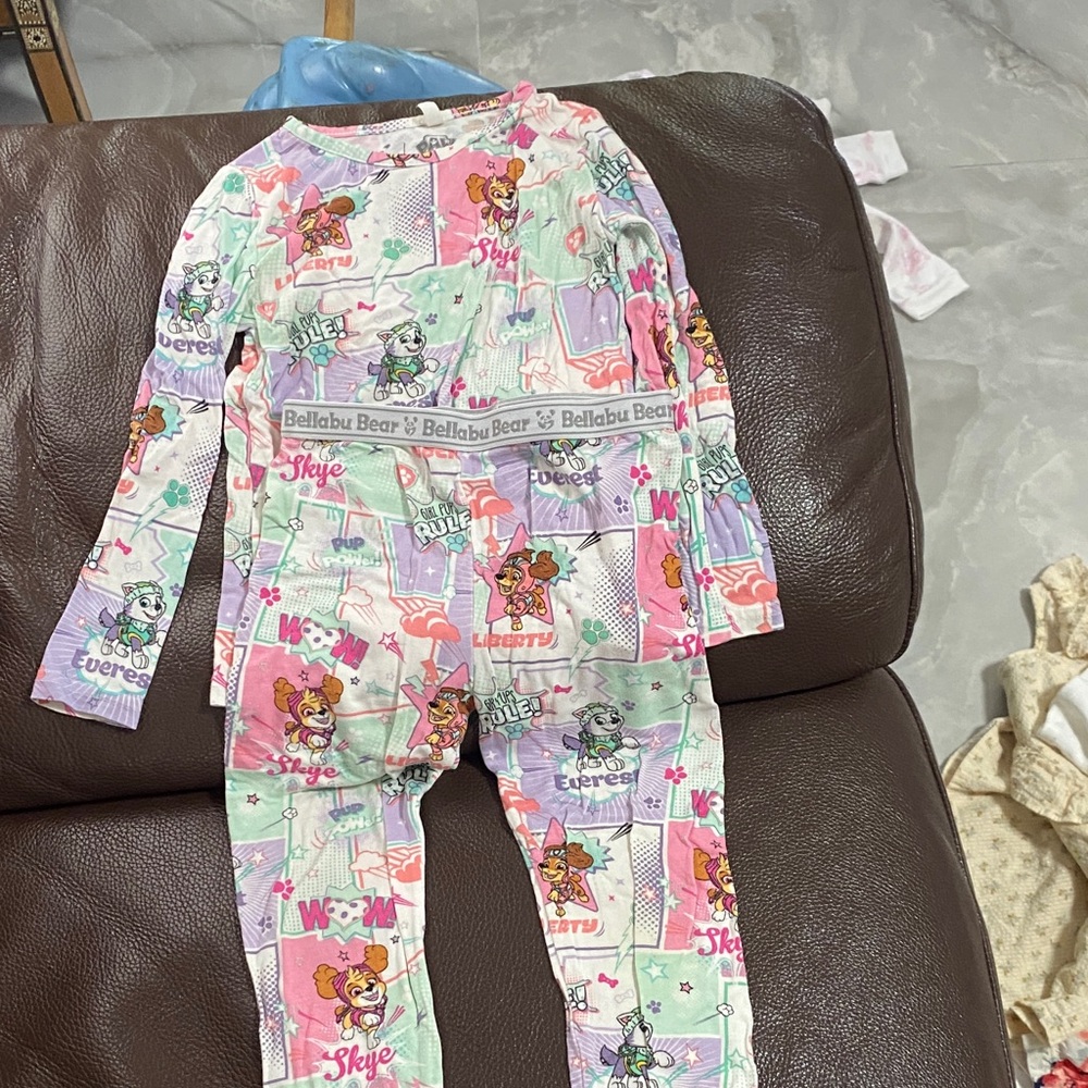 Colorful Cartoon Print Pajama Set